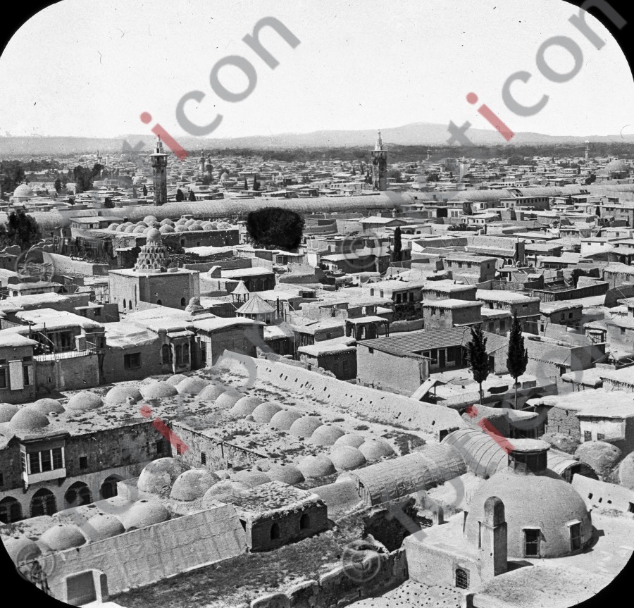 Blick über Damaskus | Overlooking Damascus - Foto foticon-simon-129-006-sw.jpg | foticon.de - Bilddatenbank für Motive aus Geschichte und Kultur